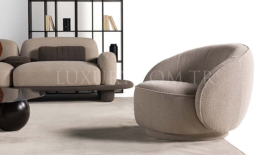 Montieri Oval Detaylı Koltuk Takımı - 6