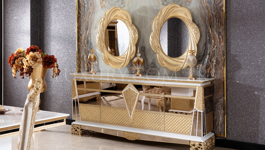 Navona Krem Classic Dining Room - 8