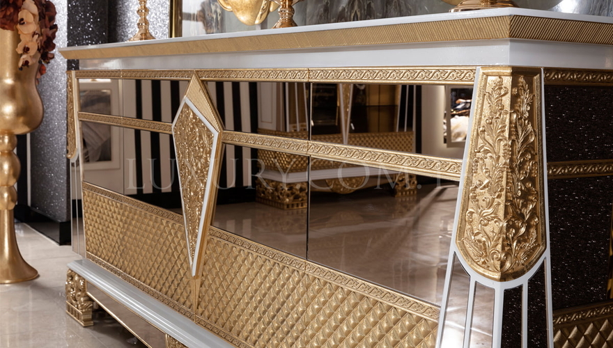 Navona Krem Classic Dining Room - 9