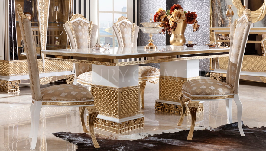 Navona Krem Classic Dining Room - 2