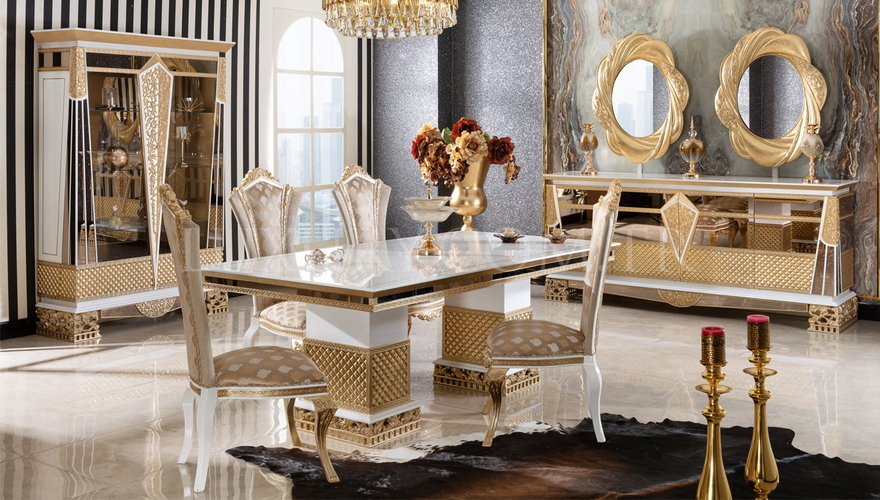 Navona Krem Classic Dining Room - 1