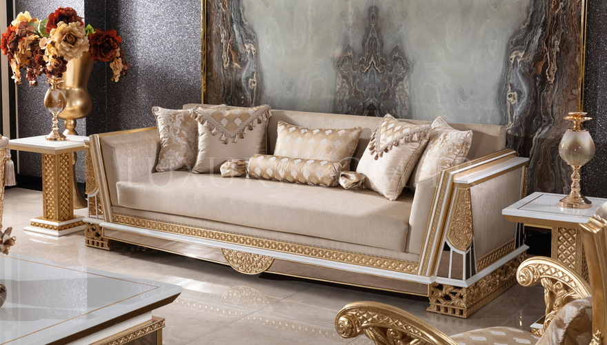 Navona Krem Classic Living Room - 4