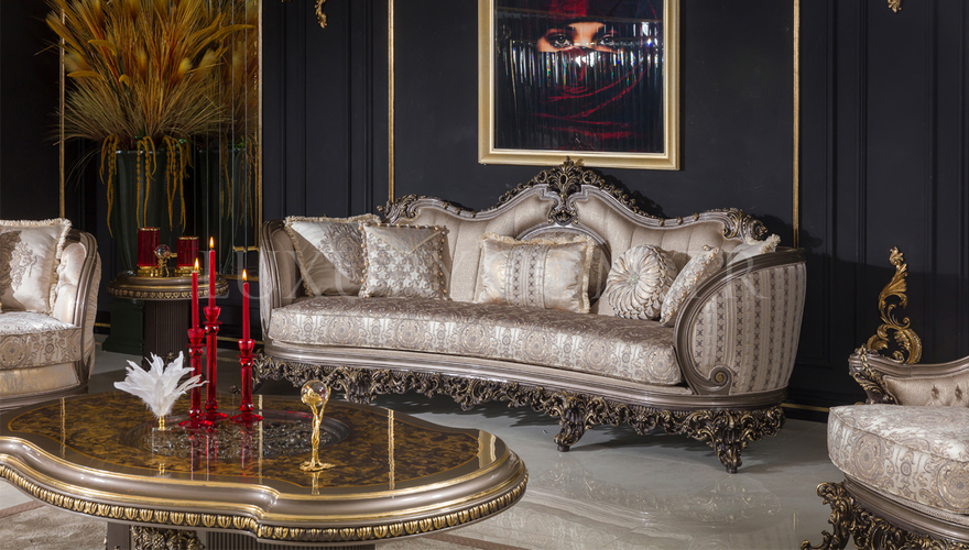 Neova Brown Classic Sofa Set - 6