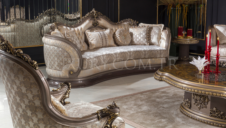 Neova Brown Classic Sofa Set - 2