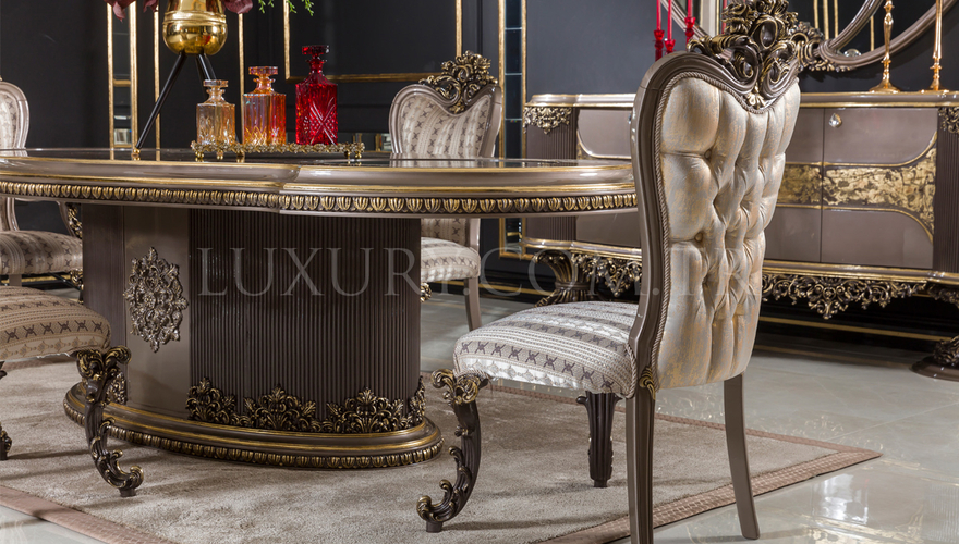 Neova Kahverengi Классическая Гостиная - 4