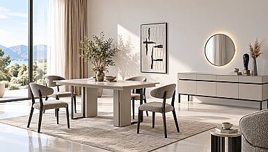 Nerella Siyah Detaylı Yemek Odası - 1162