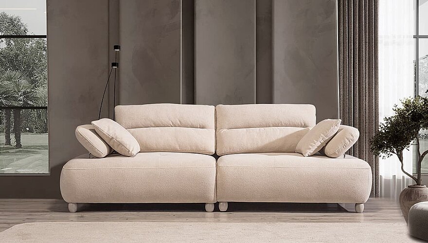 Norvella Bej Modern Koltuk Takımı - 4