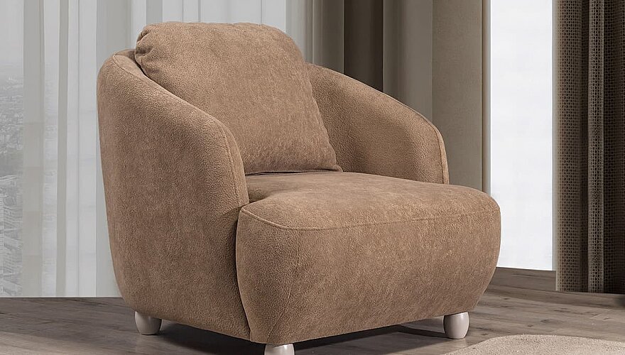 Norvella Bej Modern Koltuk Takımı - 5