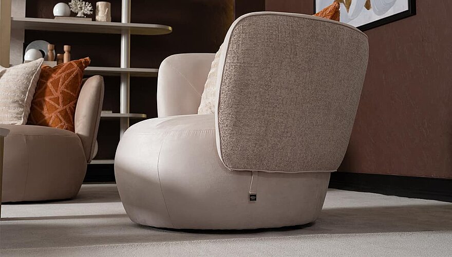 Novello Oval Detaylı Koltuk Takımı - 6
