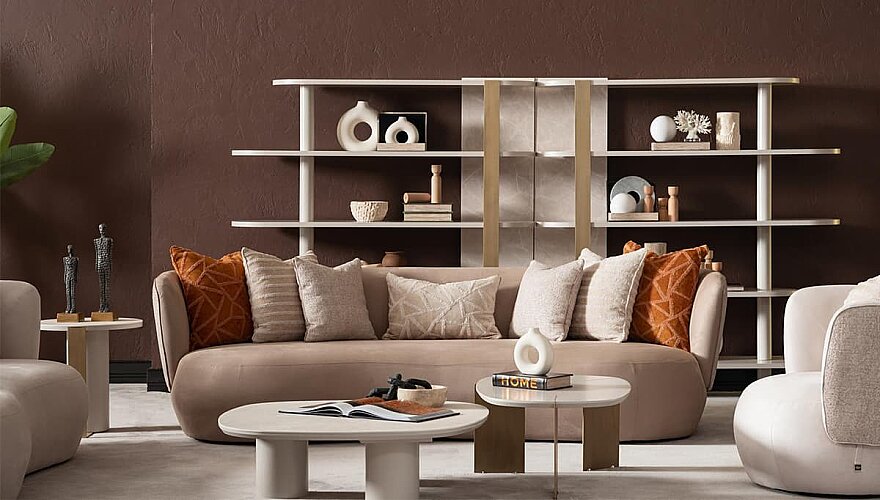 Novello Oval Detaylı Koltuk Takımı - 5