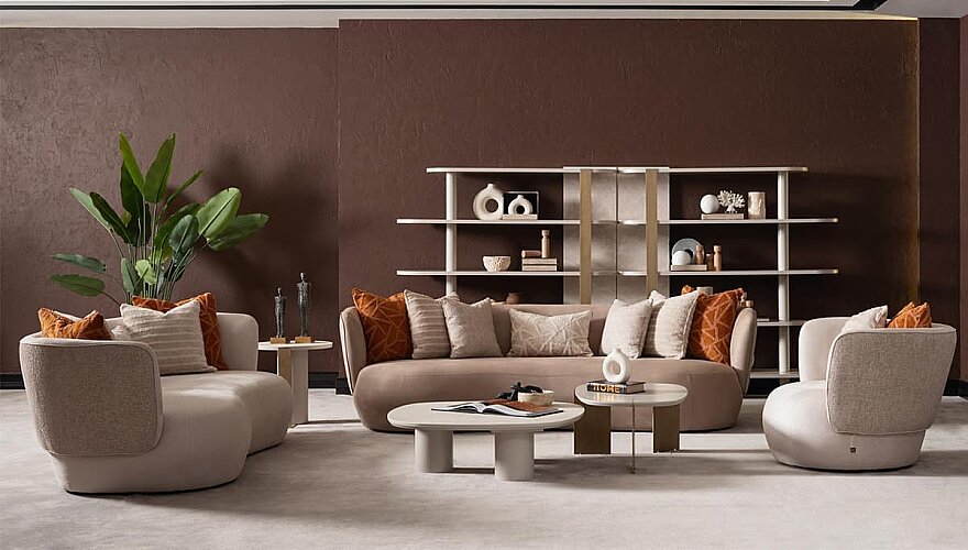 Novello Oval Detaylı Koltuk Takımı - 4