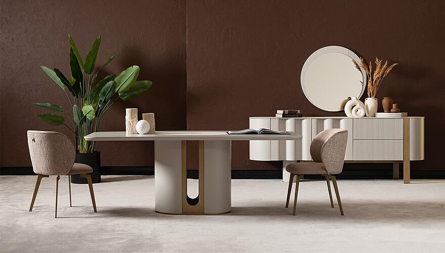 Novello Oval Detaylı Yemek Odası - 4