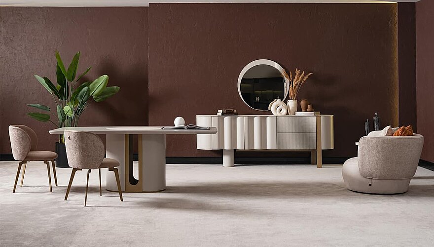 Novello Oval Detaylı Yemek Odası - 2