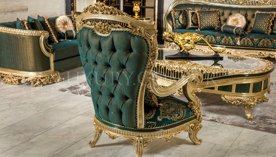 Ofelya Green Classic Living Room - 9