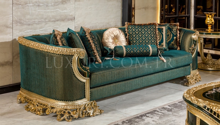 Ofelya Green Classic Living Room - 17