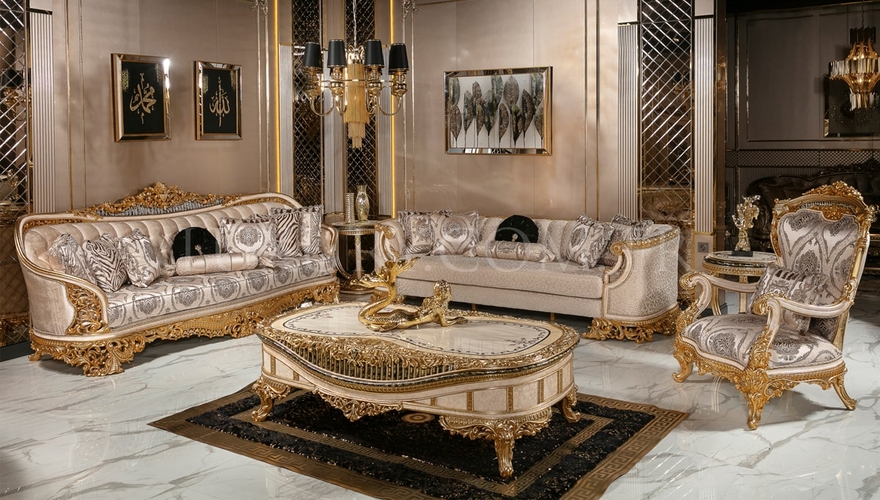 Ofelya Krem Classic Living Room - 1