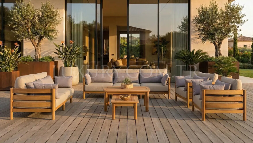 Olimpos Ahşap Bahçe Koltuk Takımı - 1