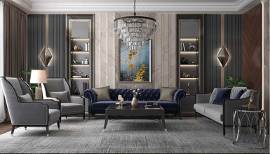 Opera Art Deco Sofa Set - 1108