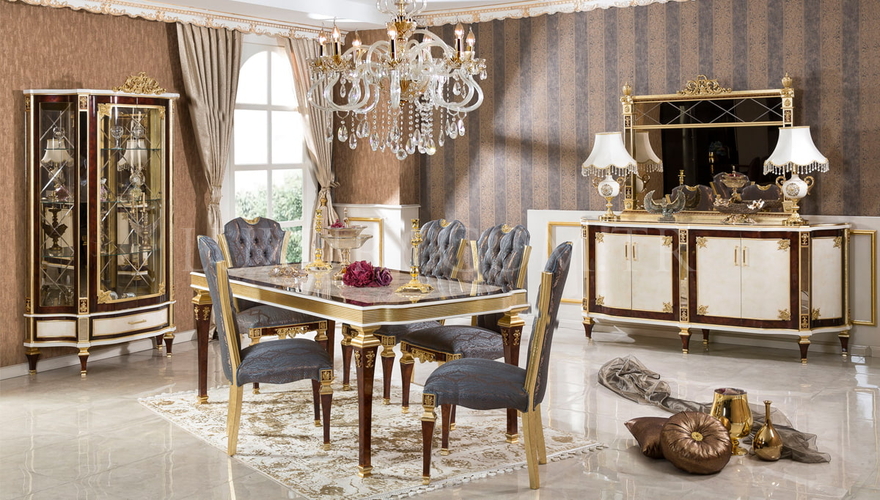 Osetya Gold Varaklı Classic Dining Room - 1