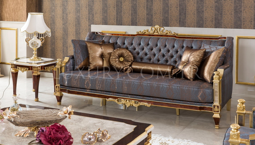 Osetya Gold Varaklı Classic Living Roomı - 6