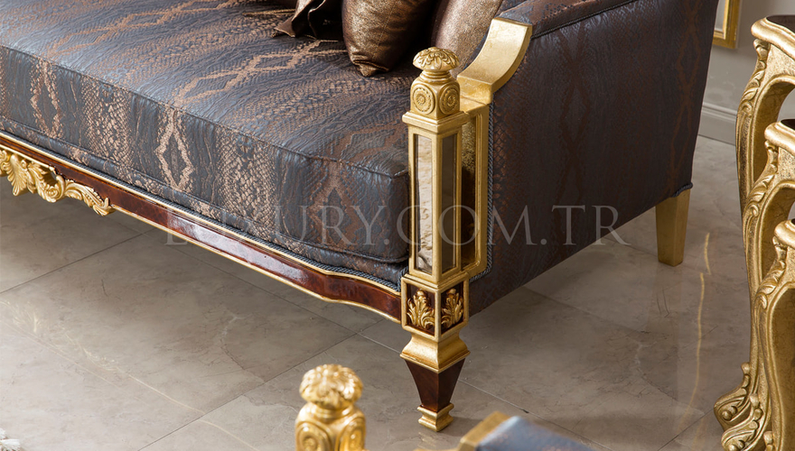 Osetya Gold Varaklı Classic Living Roomı - 11