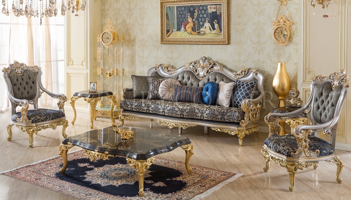 Ottoman Antrasit Sofa Set - 1