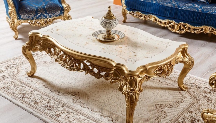 Padişah Altın Gold Leaf Living Room - 5
