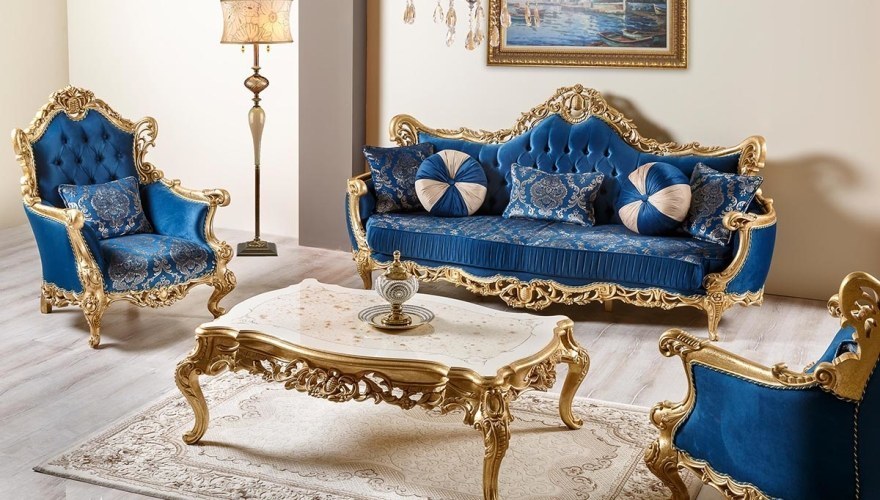 Padişah Altın Varaklı Koltuk Takımı - 1