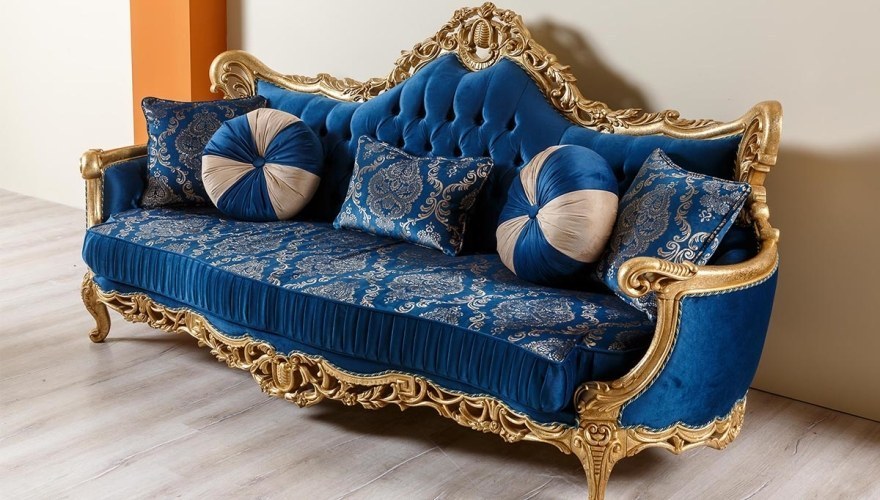 Padişah Altın Varaklı Koltuk Takımı - 6