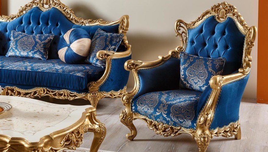 Padişah Altın Varaklı Koltuk Takımı - 7