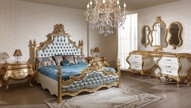 Padişah Altın Varaklı Yatak Odası - Thumbnail