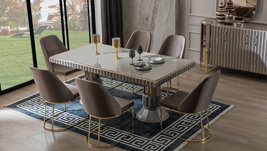 Palace Metal Ayaklı Yemek Odası - 1183