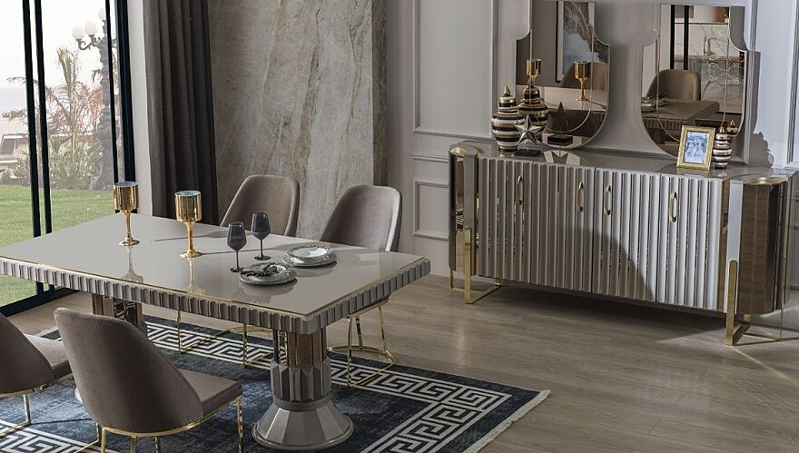 Palace Metal Ayaklı Yemek Odası - 3