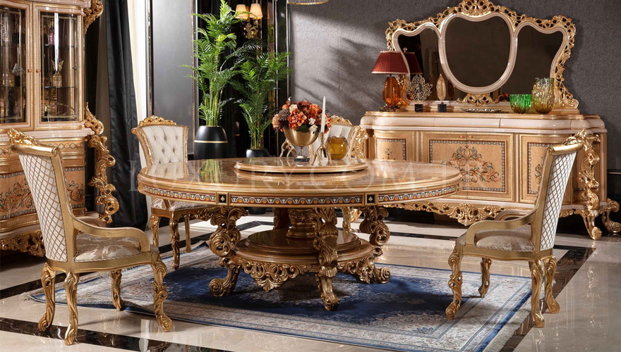 Panamera Krem Classic Dining Room - 2