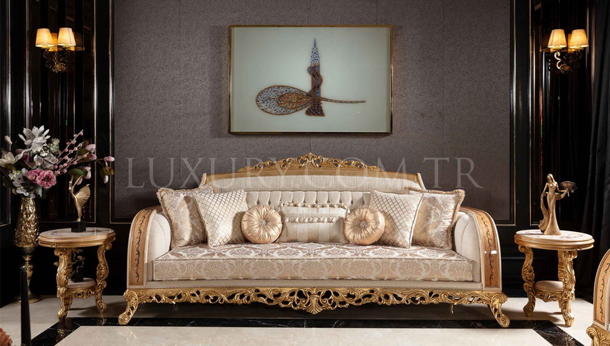 Panamera Krem Classic Living Room - 15