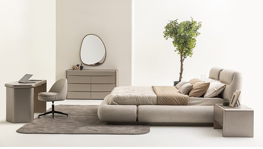 Pera Bej Modern Yatak Odası - 2
