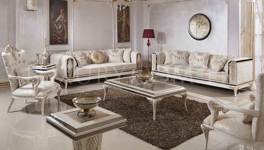 Rabesa White Living Room - 1