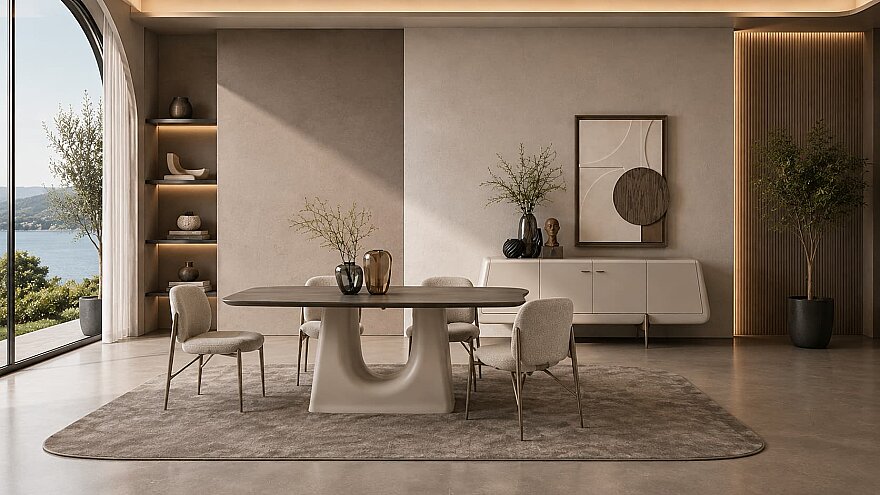 Ravello Metalik Detaylı Yemek Odası - 1182