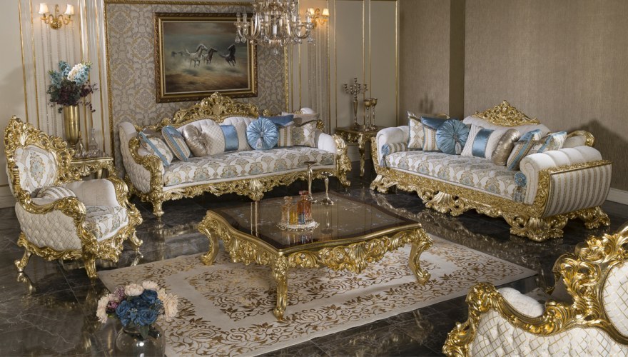 Rönesta Altın Leaf Classic Living Room - 1062