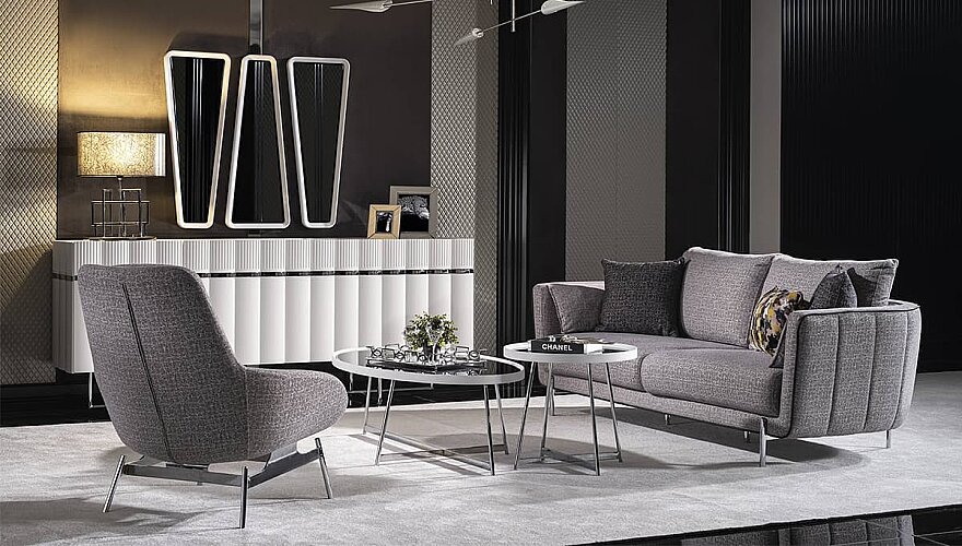 Rosella Metal Detaylı Koltuk Takımı - 2