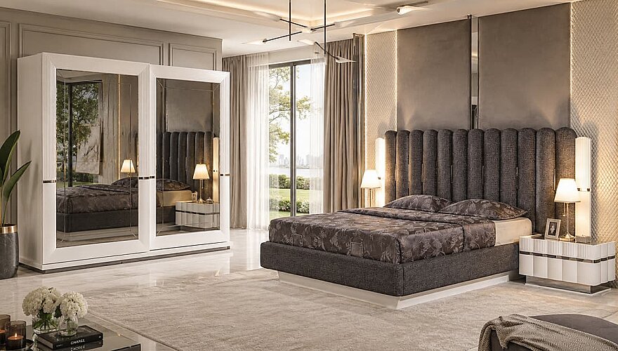 Rosella Metal Detaylı Modern Yatak Odası - 1182