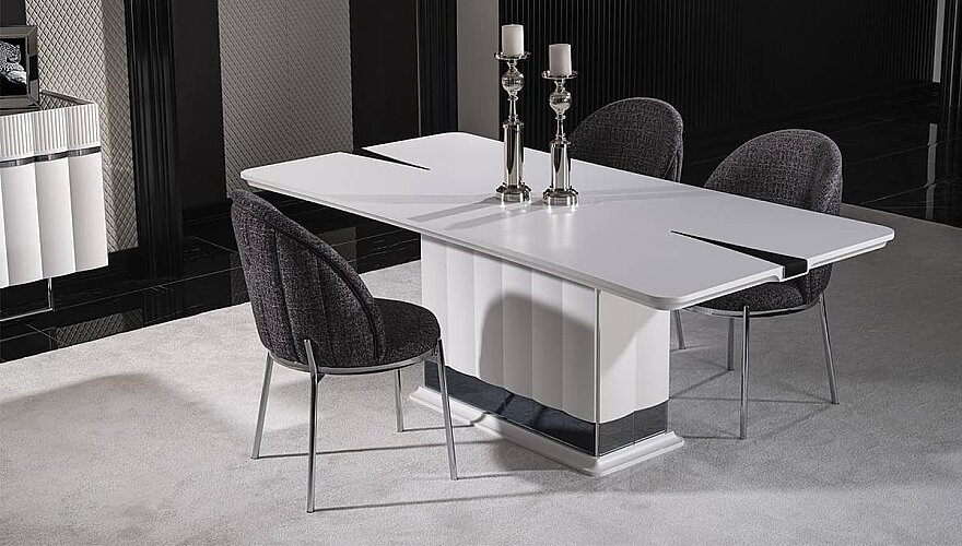 Rosella Metal Detaylı Modern Yemek Odası - 3