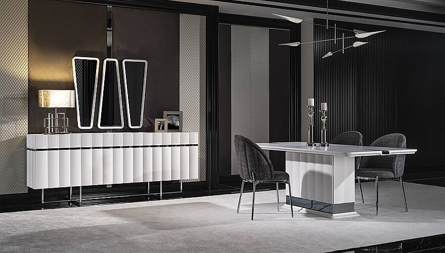 Rosella Metal Detaylı Modern Yemek Odası - 5
