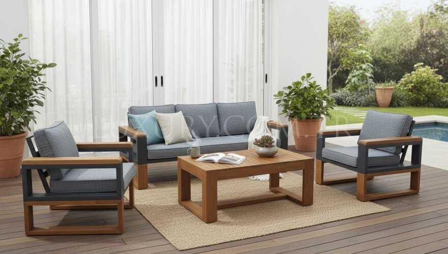 Rossa Alüminyum Bahçe Oturma Grubu - 3