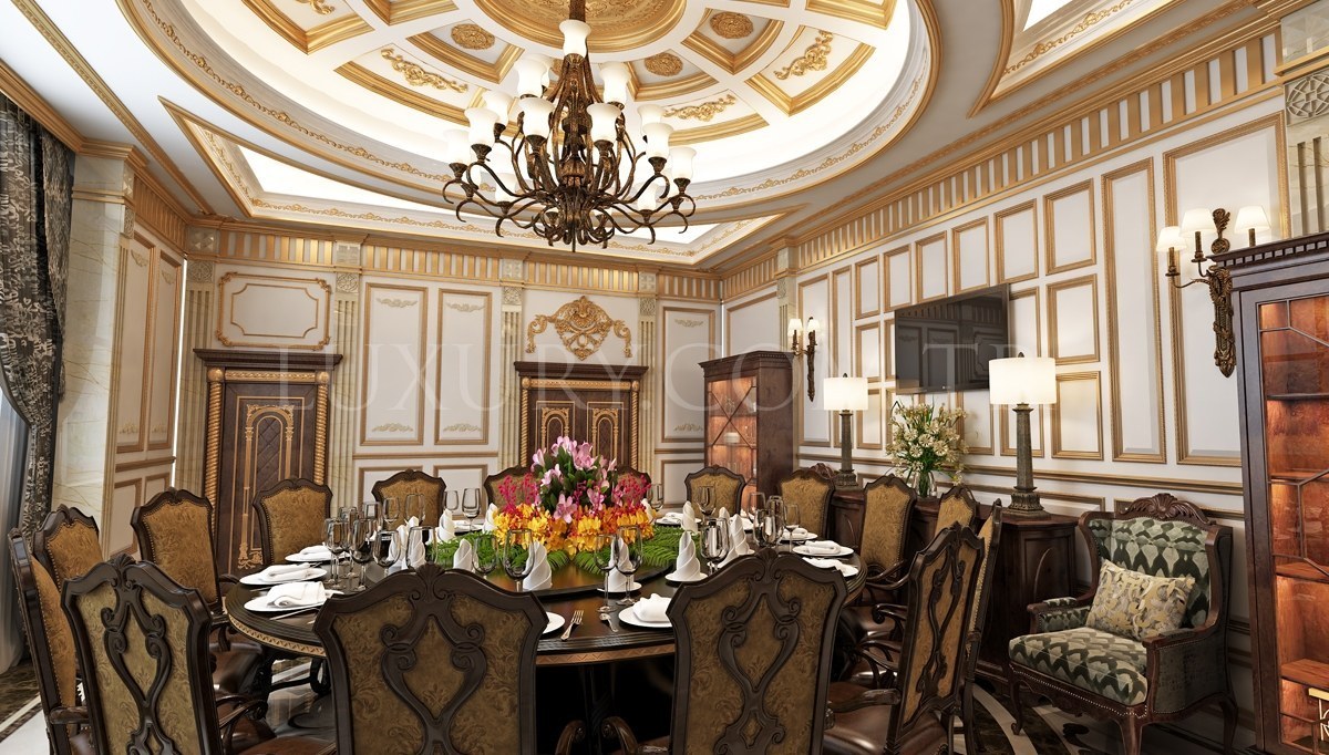 Rotterdam Oymalı Klasik Salon Takımı - 