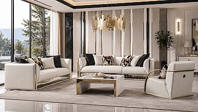 Rovena Altın Sarı Detaylı Koltuk Takımı - 1182