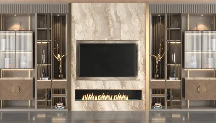 Safir Luxury Fireplace TV Unit - 1102 Luxury Line