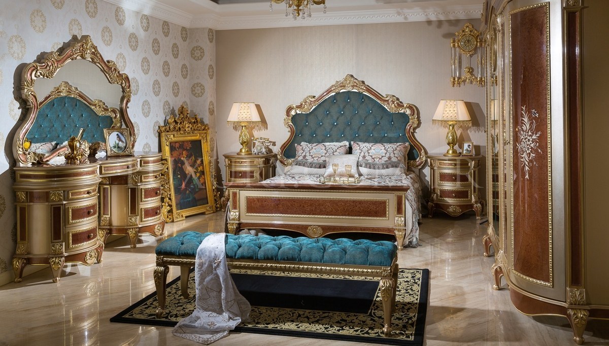 1006 - Safiros Ceviz Klasik Yatak Odası