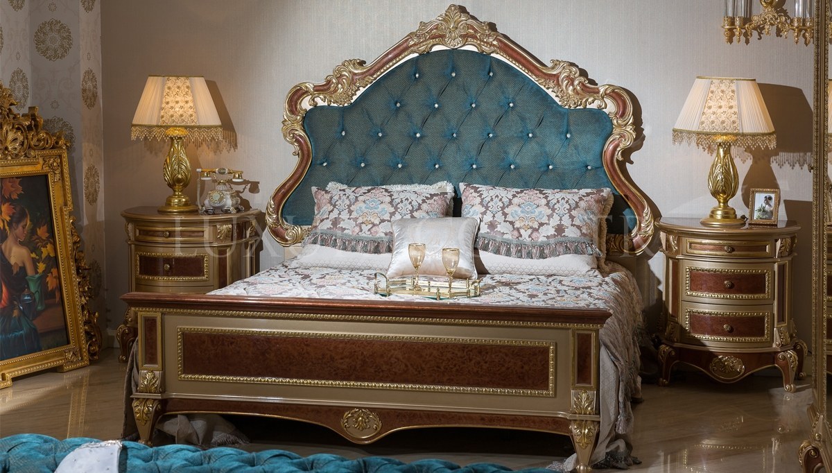 Safiros Ceviz Klasik Yatak Odası Luxury Mobilya