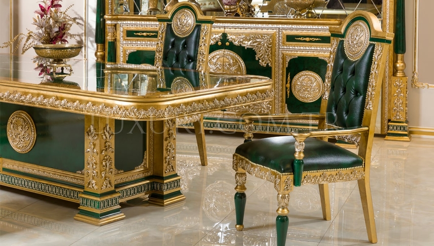 Şaheste Classic Green Dining Room - 7